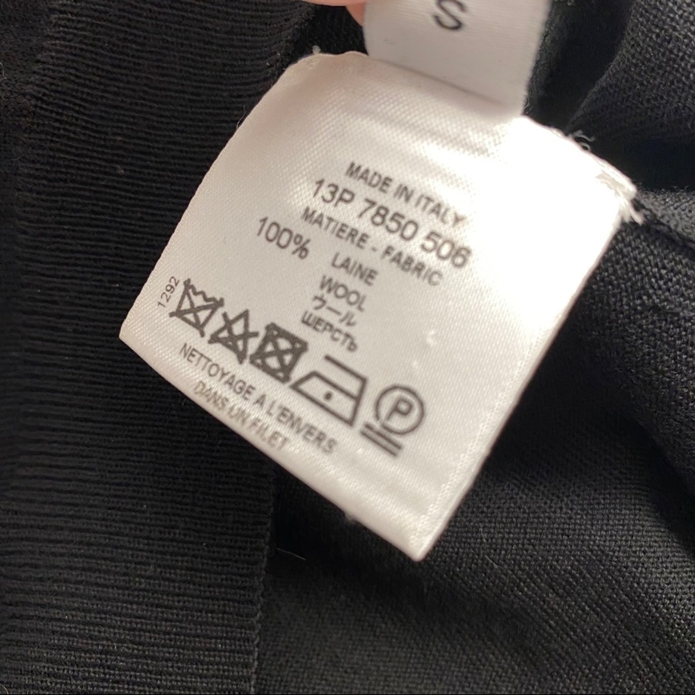 Givenchy Paris Black Wool Split Sleeve Sweater S - image 8